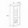 Elemento Cristaleira Alta Chellen (c/ Luz LED)