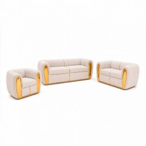 Conjunto Sofá 3L (2 Assentos) + 2L + Cadeirão Dubai
