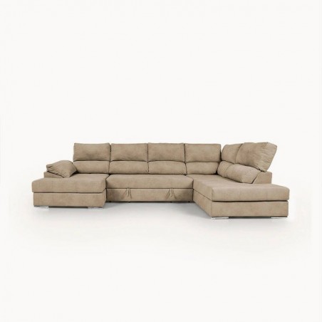 Sofá Canto c/ Chaise, Cama e Baú Max Comfort (150x345x200cm)