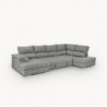 Sofá Canto c/ Chaise, Cama e Baú Max Comfort (150x345x200cm)