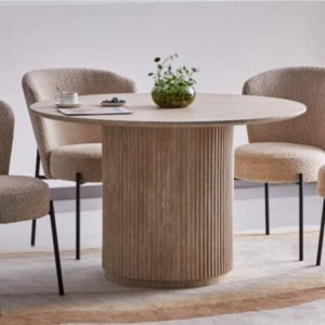 Mesa de Jantar Redonda Fixa Seta