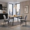 Pack Mesa de Jantar Sweden + 4 Cadeiras Preston (Cinza)