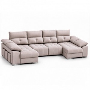 Sofá 2L + Dupla Chaise c/ Cama King (345x160cm)