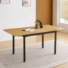 Pack Mesa de Jantar Extensível Camden + 6 Cadeiras de Sala Morgan (Gris)