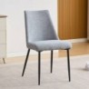 Pack Mesa de Jantar Extensível Camden + 6 Cadeiras de Sala Morgan (Gris)