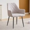 Pack Mesa de Jantar Redonda Extensível Winsor + 2 Cadeiras de Sala Devon (Beige)