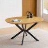 Pack Mesa de Jantar Redonda Extensível Winsor + 6 Cadeiras de Sala Devon (Gris)