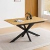 Pack Mesa de Jantar Extensível Keller + 4 Cadeiras de Sala Shelton (Gris)