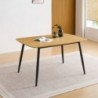 Pack Mesa de Jantar Hudson + 4 Cadeiras de Sala Emi (Preto)
