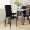 Pack Mesa de Jantar Hudson + 4 Cadeiras de Sala Emi (Preto)