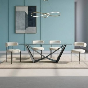 Pack Mesa de Jantar W + 4 Cadeiras de Sala Tucker