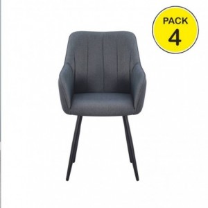 Pack de 4 Cadeiras Monroe (Cinza)