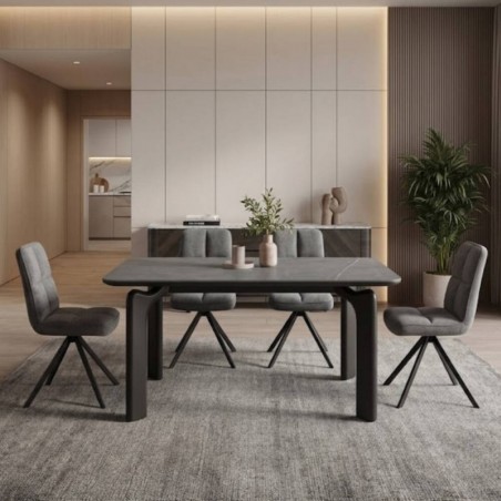 Pack Mesa de Jantar Fixa + 4 Cadeiras de Sala Albany