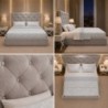 Cama de Casal Estofada Orlando + Colchão Opc.