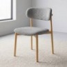 Pack Mesa de Jantar Extensível + 4 Cadeiras de Sala Sforza (Cinza Suave c/ Pés em Aço Serrado)