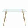 Mesa de Jantar Fixa Pimer (Tampo em Vidro)