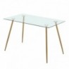 Mesa de Jantar Fixa Pimer (Tampo em Vidro)