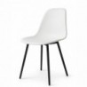 Pack Mesa de Jantar Fixa Pimer (Tampo em Melamina) + 4 Cadeiras de Sala Atlantic (Branco)