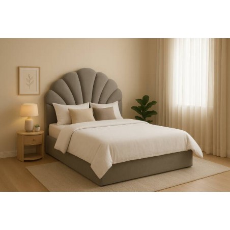 Cama de Casal Estofada Flower + Colchão Opc.