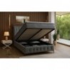 Cama Estofada Pandora c/ Estrado e Sistema Elevatório Inc. + Colchão Opc.