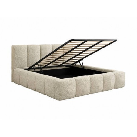 Cama Estofada Giordana c/ Estrado + Sistema Elevatório Inc. + Colchão Opc.