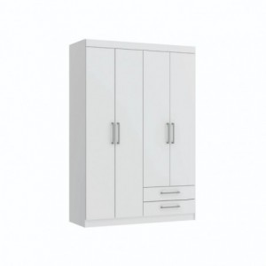 Roupeiro ROSH com 4 Portas de Bater e 2 Gavetas (122,4x180x46,5)
