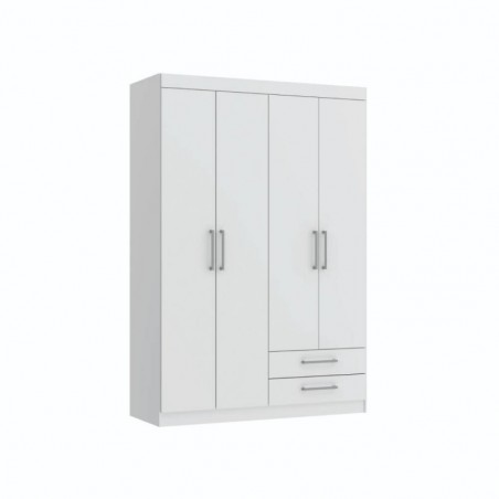 Roupeiro ROSH com 4 Portas de Bater e 2 Gavetas (122,4x180x46,5)