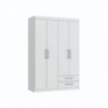 Roupeiro ROSH com 4 Portas de Bater e 2 Gavetas (122,4x180x46,5)