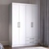 Roupeiro ROSH com 4 Portas de Bater e 2 Gavetas (122,4x180x46,5)