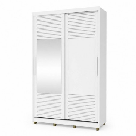 Roupeiro THALES com 2 Portas de Correr e Espelho (150x235x54)