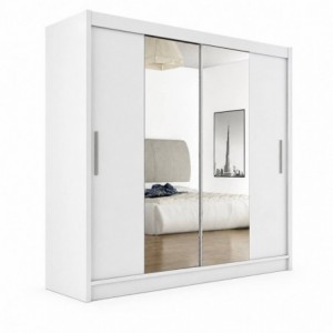 Roupeiro LONDON II com 2 Portas de Correr e Espelho (180x215x57)