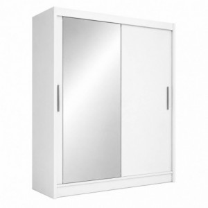 Roupeiro WESTA VI com 2 Portas de Correr e Espelho (150x200x58)