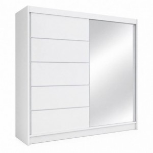 Roupeiro TALIN III com 2 Portas de Correr e Espelho (180x215x58)