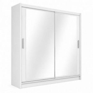 Roupeiro PARIS 203 com 2 Portas de Correr e Espelho (203x215x61)
