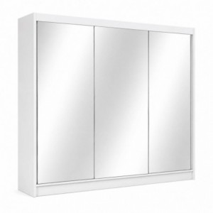 Roupeiro DERBY III com 3 Portas de Correr e Espelho (200x215x58)