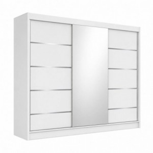 Roupeiro DERBY VI com 3 Portas de Correr e Espelho (200x215x58)