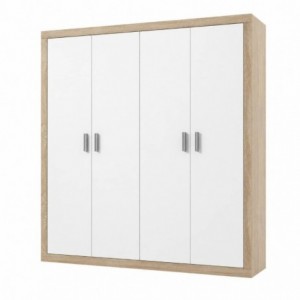 Roupeiro LARA com 4 Portas de Bater (196x208x51)