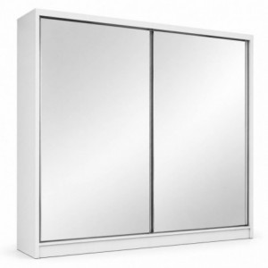 Roupeiro TOP 21 com 2 Portas de Correr e Espelho (200x200x62)