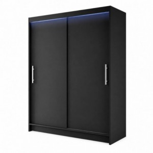 Roupeiro MIAMI I com 2 Portas de Correr e LED (120x200x58)