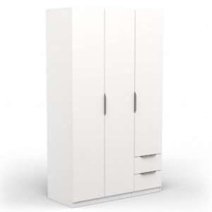 Roupeiro GHOST com 3 Portas de Bater e 2 Gavetas (127,6x203x51,4)
