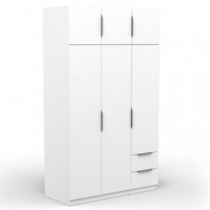 Roupeiro GHOST com 6 Portas de Bater e 2 Gavetas (119,4x203x51,1)