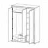Roupeiro MARCUS com 3 Portas de Bater, 2 Gavetas e Espelho (151,5x211,5x60,5)