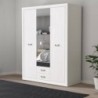 Roupeiro MARCUS com 3 Portas de Bater, 2 Gavetas e Espelho (151,5x211,5x60,5)