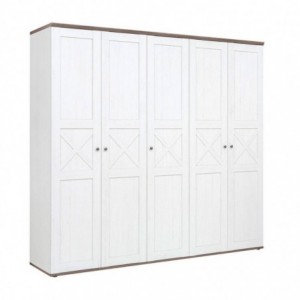 Roupeiro TINA com 5 Portas de Bater (242x225x59,5)