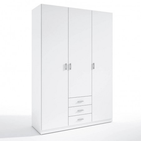 Roupeiro ROMA com 3 Portas de Bater e 3 Gavetas (148,9x215x51)