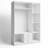Roupeiro ROMA com 3 Portas de Bater e 3 Gavetas (148,9x215x51)