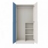 Roupeiro WIC juvenil com 2 portas de bater (90x200x52)