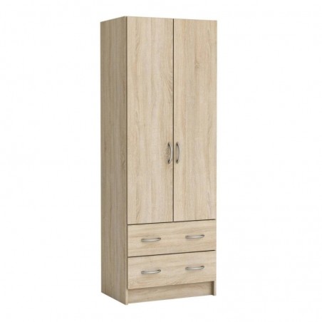 Roupeiro DUAL com 2 portas de bater e 2 gavetas (60,9x169,5x41,1)