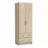 Roupeiro DUAL com 2 portas de bater e 2 gavetas (60,9x169,5x41,1)