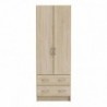 Roupeiro DUAL com 2 portas de bater e 2 gavetas (60,9x169,5x41,1)